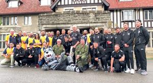 Group photo, Toronto Wolfpack players and members of the RCAF