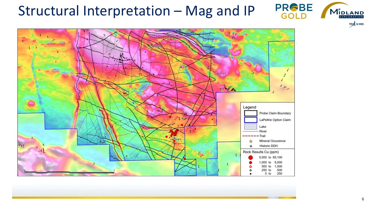 Figure 6 Structural Interpretation-Mag and IP