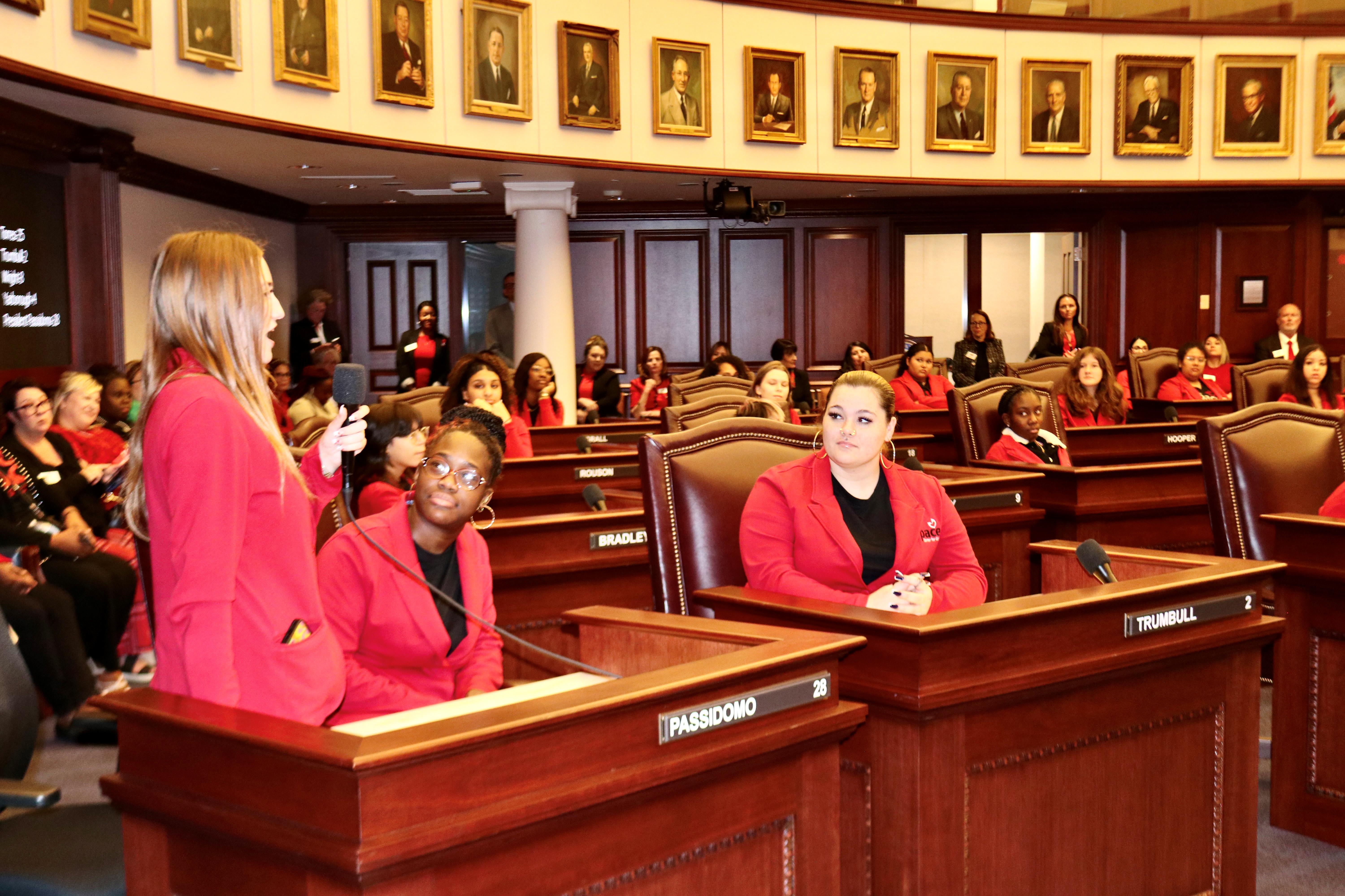 Pace Girls Participate in Mock Florida Senate Session