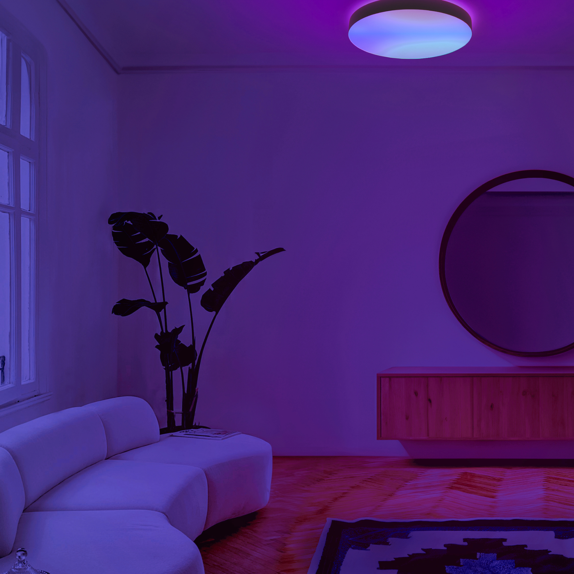 Drench your space in SuperColor with the LIFX Smart Color Ceiling Light with Nightlight.