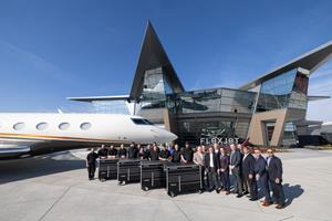 Executives from Flexjet and Purdue University toured Flexjet’s Global Headquarters in Cleveland, OH and one of the company’s Gulfstream G650s after signing the agreement.