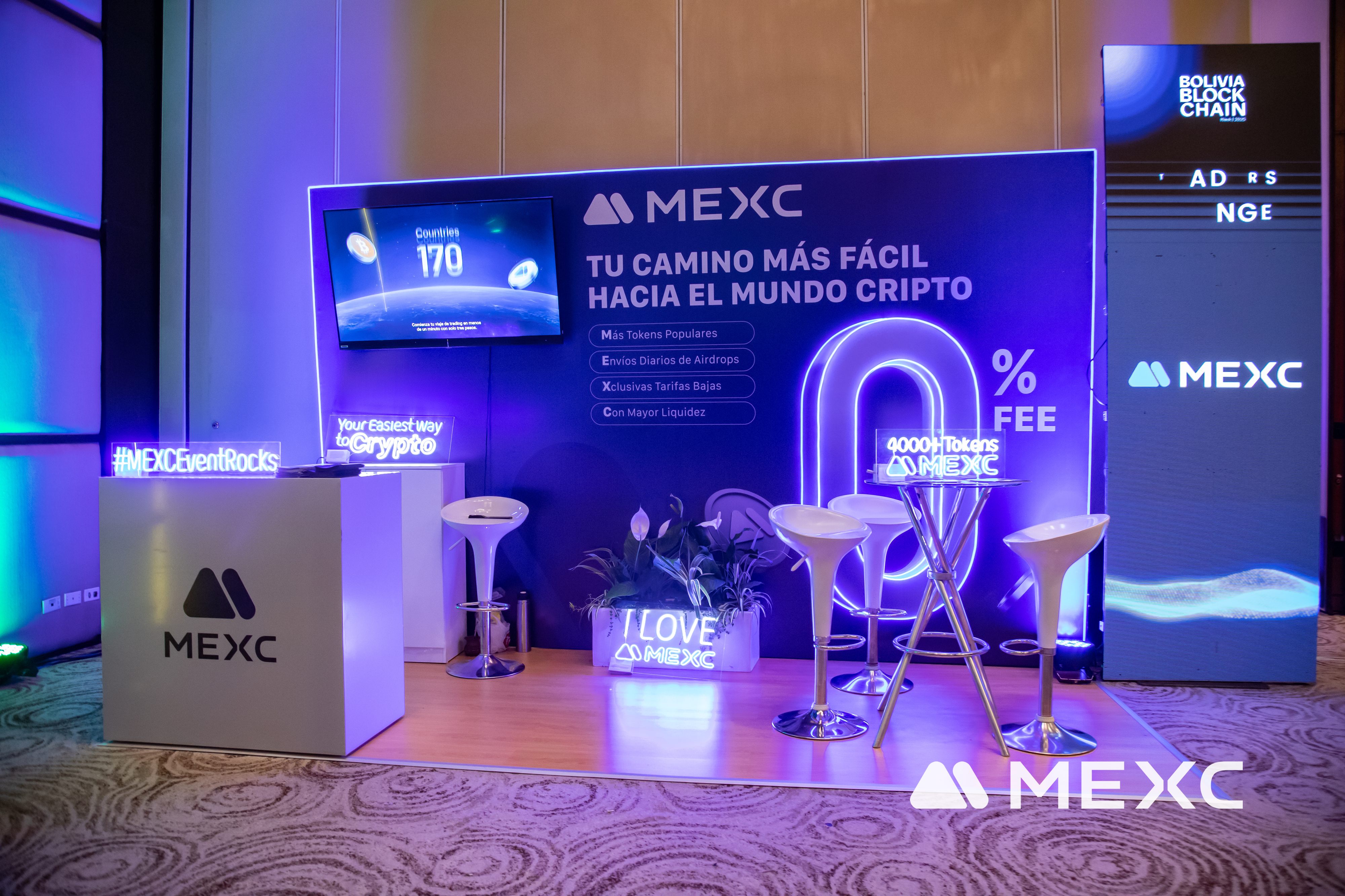 MEXC booth at Bolivia Blockchain Week
