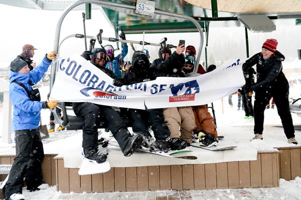 Breaking the banner to open the 2022-23 Colorado ski season