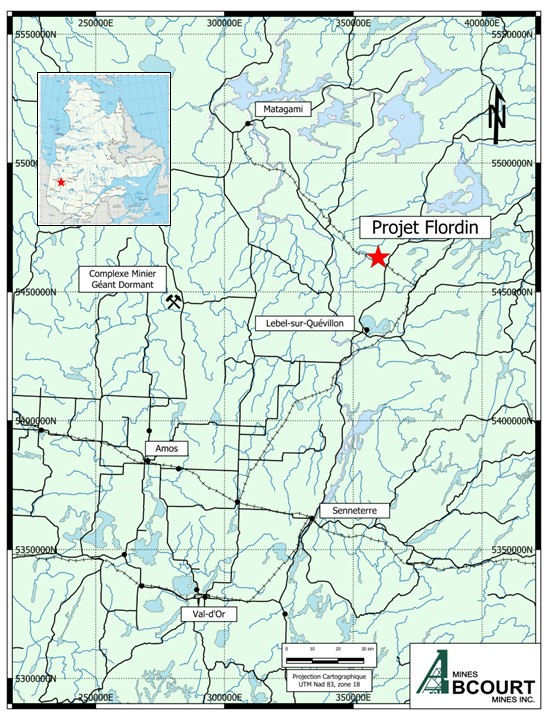 Localisation régionale de la propriété Flordin