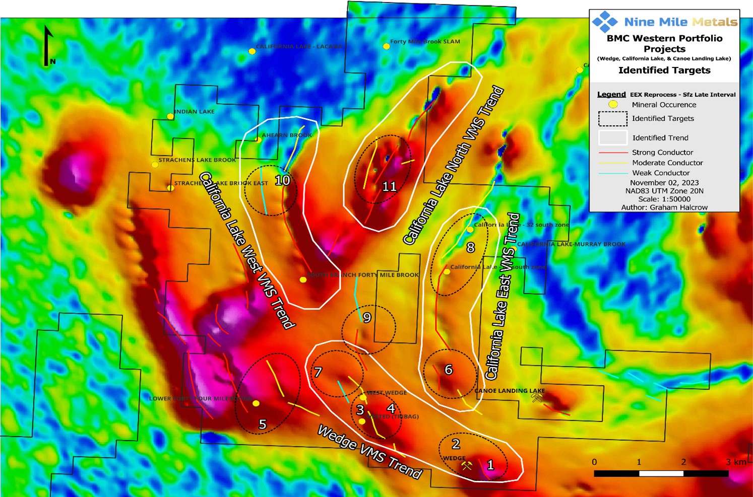 New Geophysics Targeting Compilation (Western Portfolio) BMC, New Brunswick