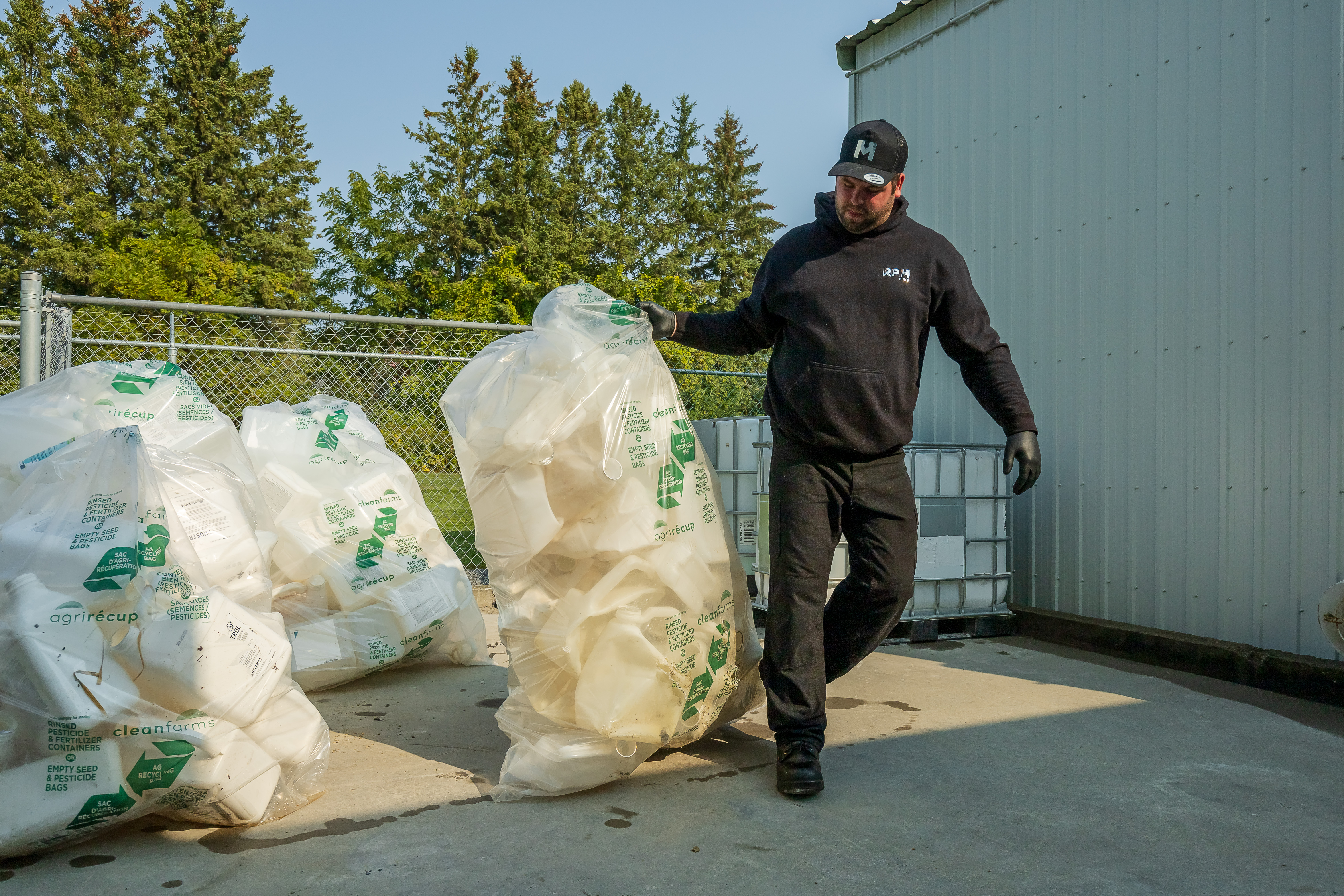 Collecting Ag Plastic Containers for Recycling_Cleanfarms Photo