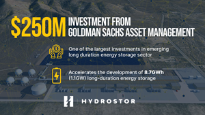 Hydrostor Secures US$250 Million Investment from  Goldman