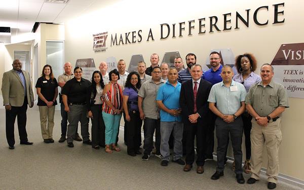 Class photo of participants in the ILEA course, Internal Affairs - Professional Standards and Ethics, which was hosted by TEEX in College Station, TX.   