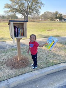Military Child visits Liberty's Little Library in Albany, Georgia