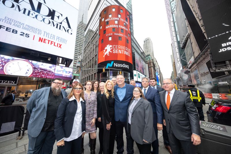 Cerberus Sentinel-Nasdaq Stock Market Opening Bell