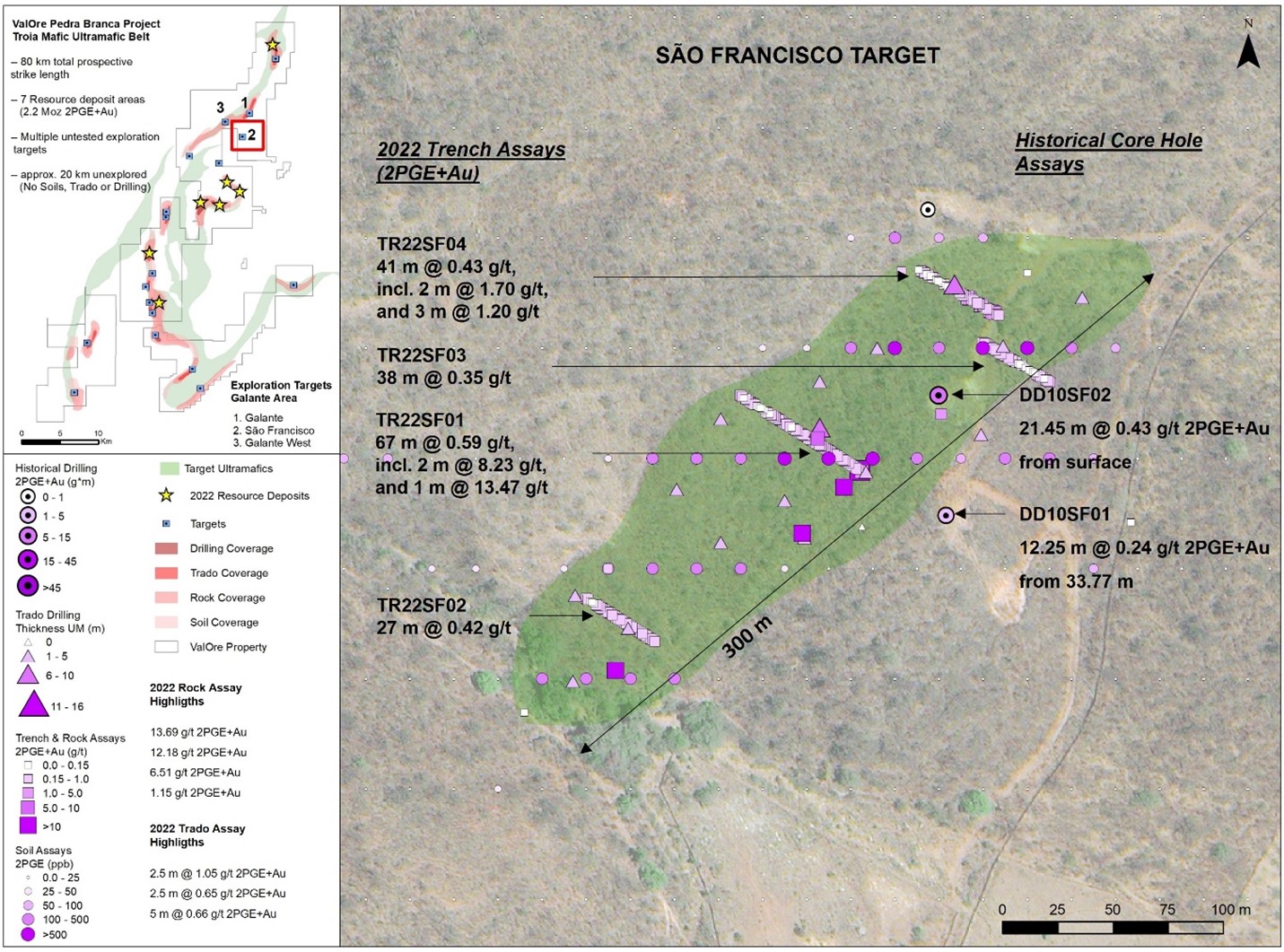 Figure 3: Plan map of the São Francisco target