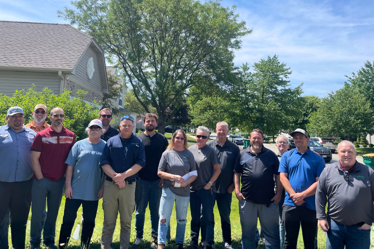 SpringGreen franchise owners and Support Center team members pose for a group photo during the Total Home Pest training program in Plainfield, IL.