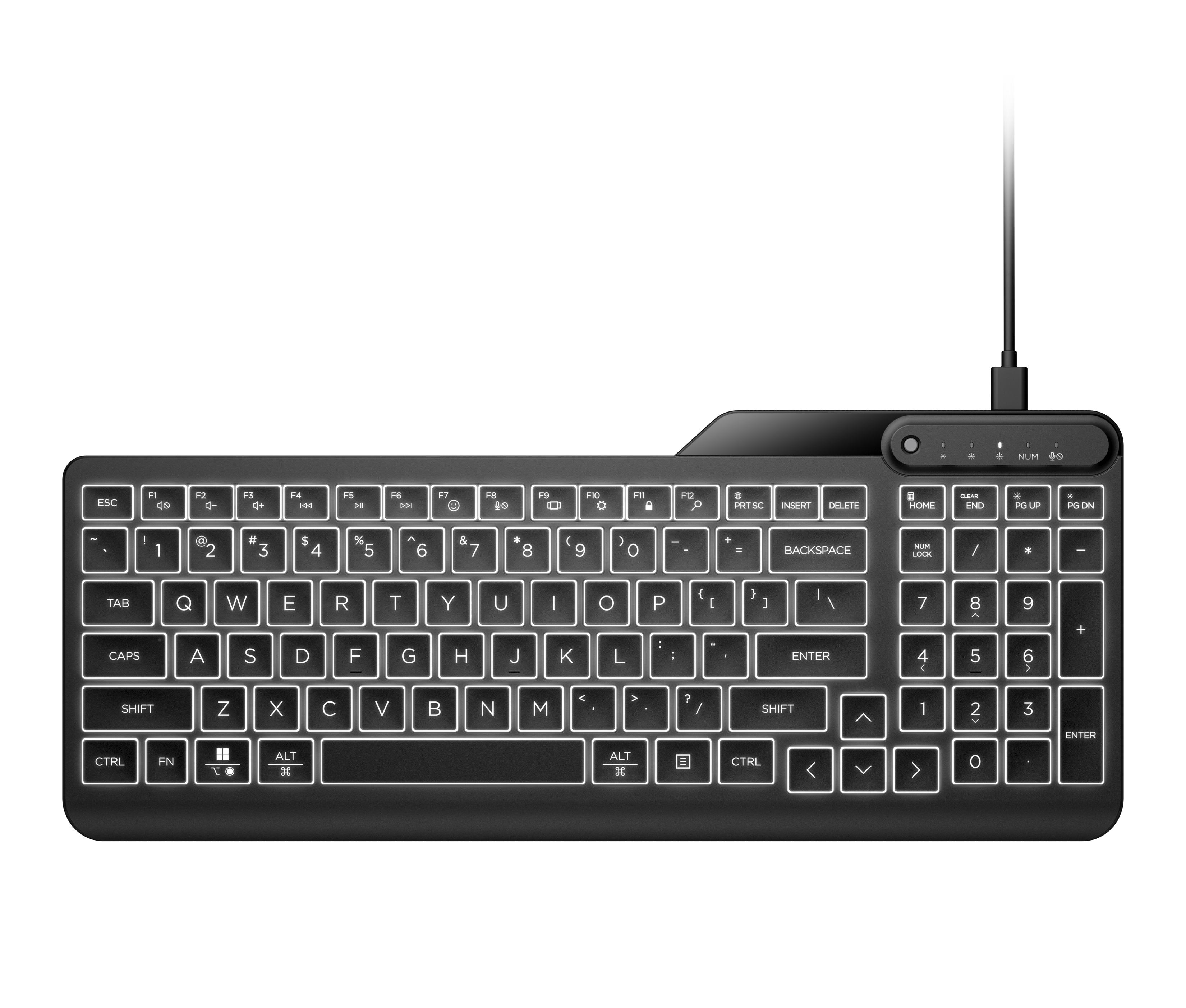 HP 400 Backlit Wired Keyboard