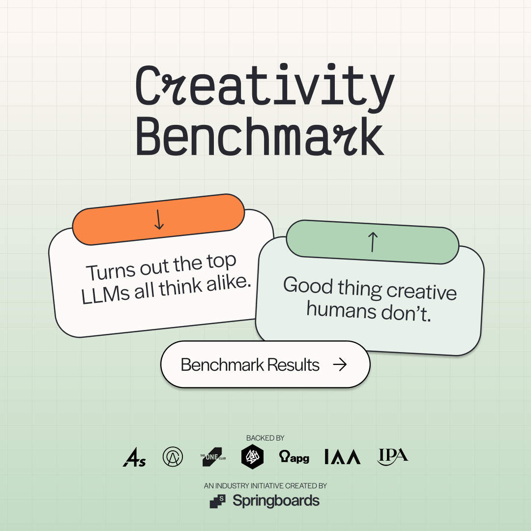 Turns out the top LLMs all think alike. Good thing creative humans don't.
