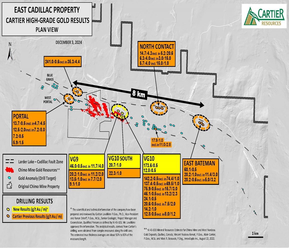 East Cadillac Property – Cartier Resources