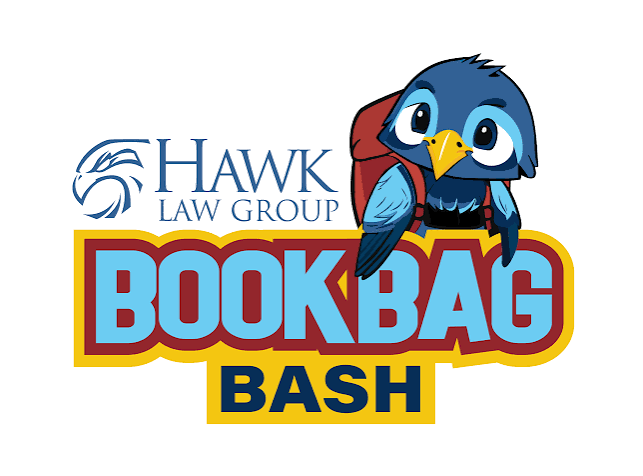 Hawk Law Group’s Hawk Helps Hosts Third Annual Bookbag Bash, Providing Back-to-School Supplies to More Than 500 Augusta-Area Students