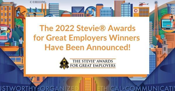2022 Stevie Awards for Great Employers 수상자 발표