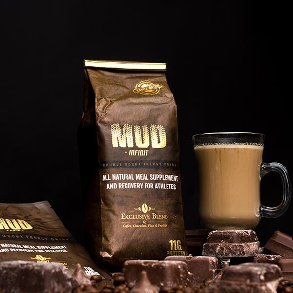 INFINIT Nutrition, the original custom-sports fuel company, offers MUD Pre-Workout Meal Supplement, which is part of the company’s popular café-style product line. Packed with carbohydrates, protein, and caffeine, MUD is the tastiest and  best way to fuel up before a workout.