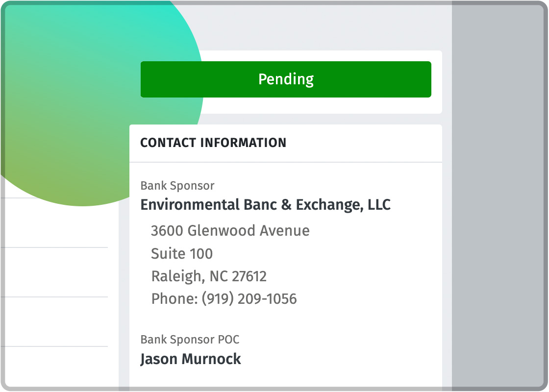 Ecobot's mitigation banking data integration