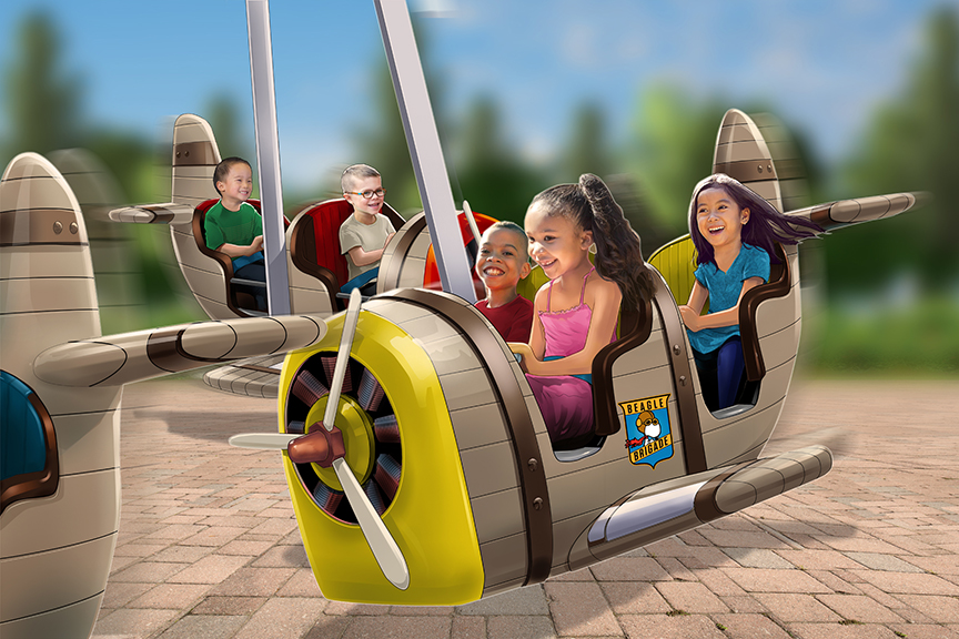 Canada's Wonderland announced a new children's ride for 2020 called Beagle Brigade Airfield. 