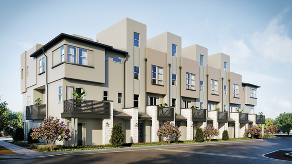 The Terraces offers four-story home designs with 3-4 bedrooms and 1,881-2,071 sq. ft. | 100 West Built by Toll Brothers
