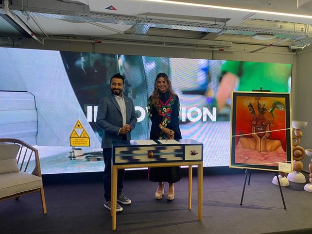 Left to Right - Dr. Vin Menon, Advisor, ICOA. and Martha Sáenz signing the MOU agreement