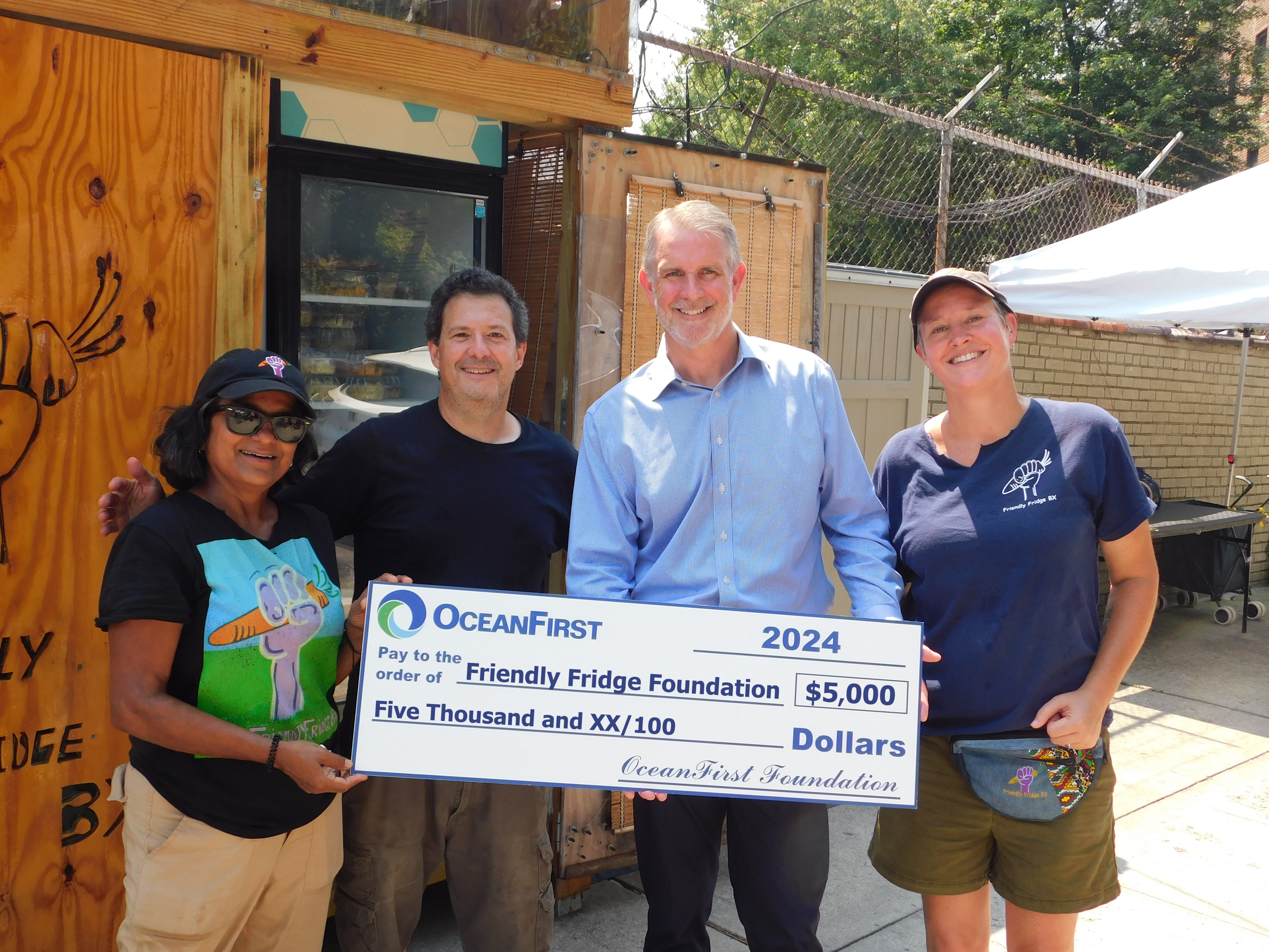 Friendly Fridge accepts Small Business Recovery Grant from OceanFirst