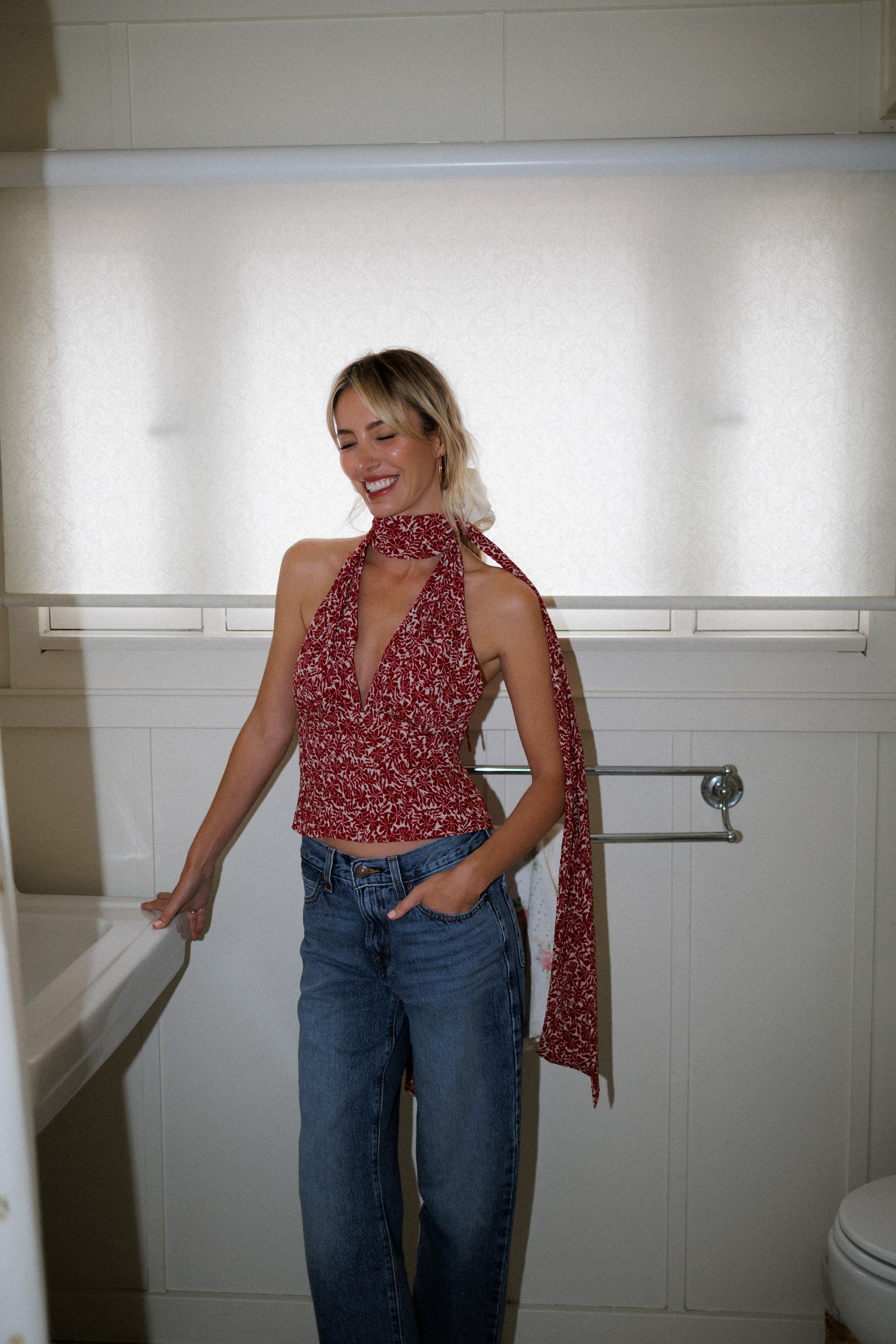 The Van Blouse.  Cyd Morris x Gianni Bini is available exclusively at Dillard's.