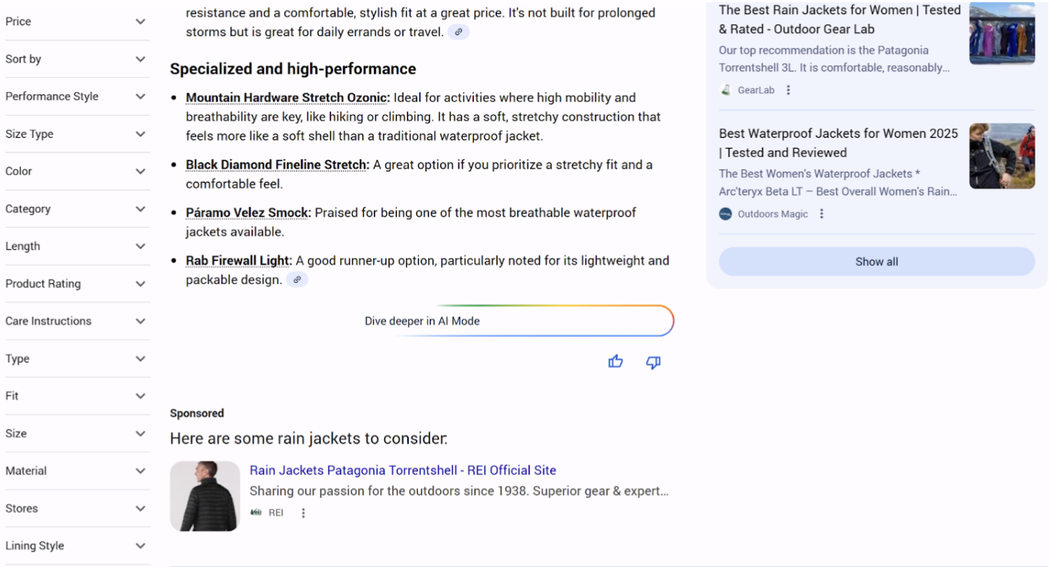 Ads found in Google AI overviews
