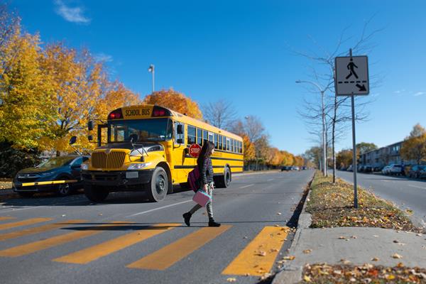 The program will protect children at school bus stops 