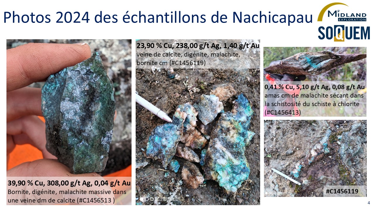 Figure 4 Photos 2024 des échantillons de Nachicapau