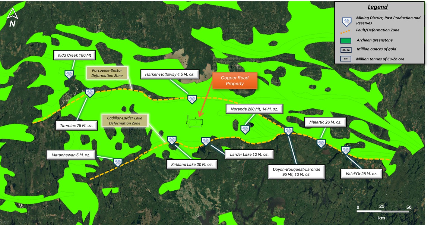 Copper Road signs Four Separate Option Agreements Consolidating the Ben Nevis Volcanic Complex into a Single Claim Group