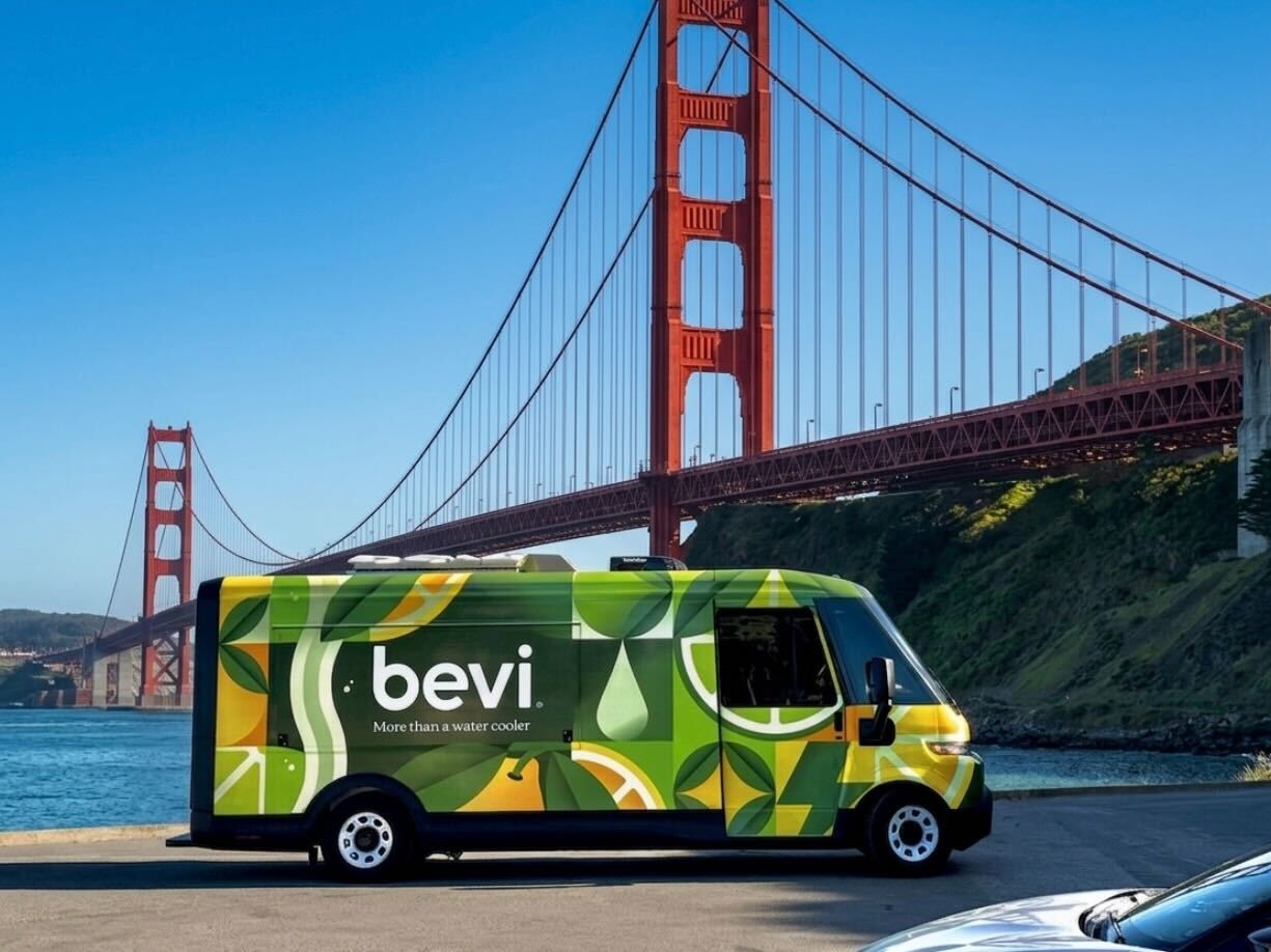 Bevi's smart beverage truck, the BeviMobile. 