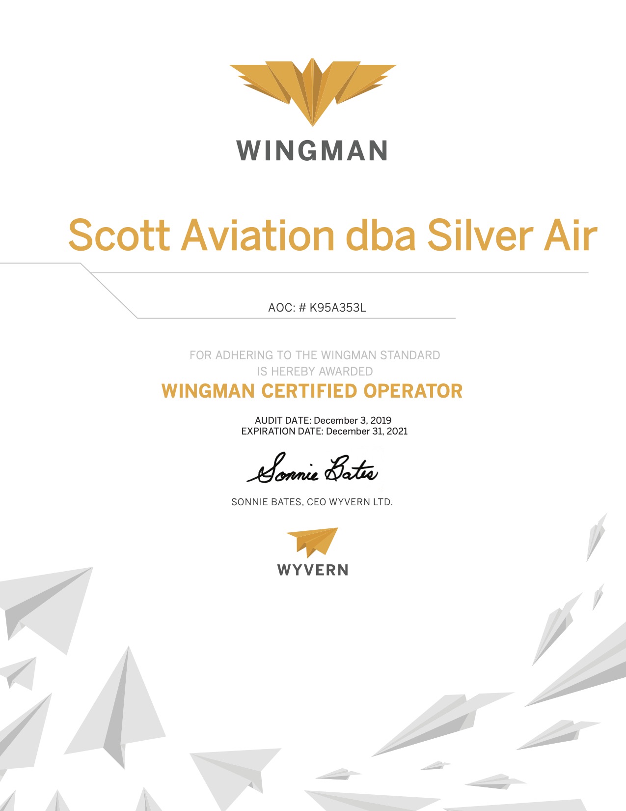 Silver Air WYVERN Wingman Certification