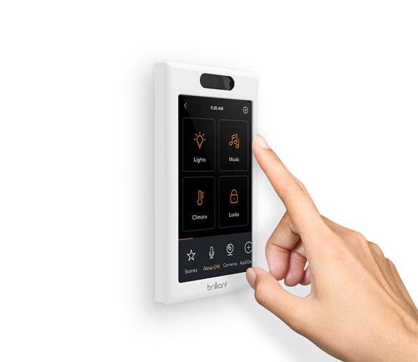 Simple wins the day. Brilliant is a touchscreen control panel with built-in Alexa voice control that makes it easy for everyone (family, friends, guests) to control popular smart home products and experiences: lighting, cameras, locks, garages, music, climate, intercom, scenes, and more.
