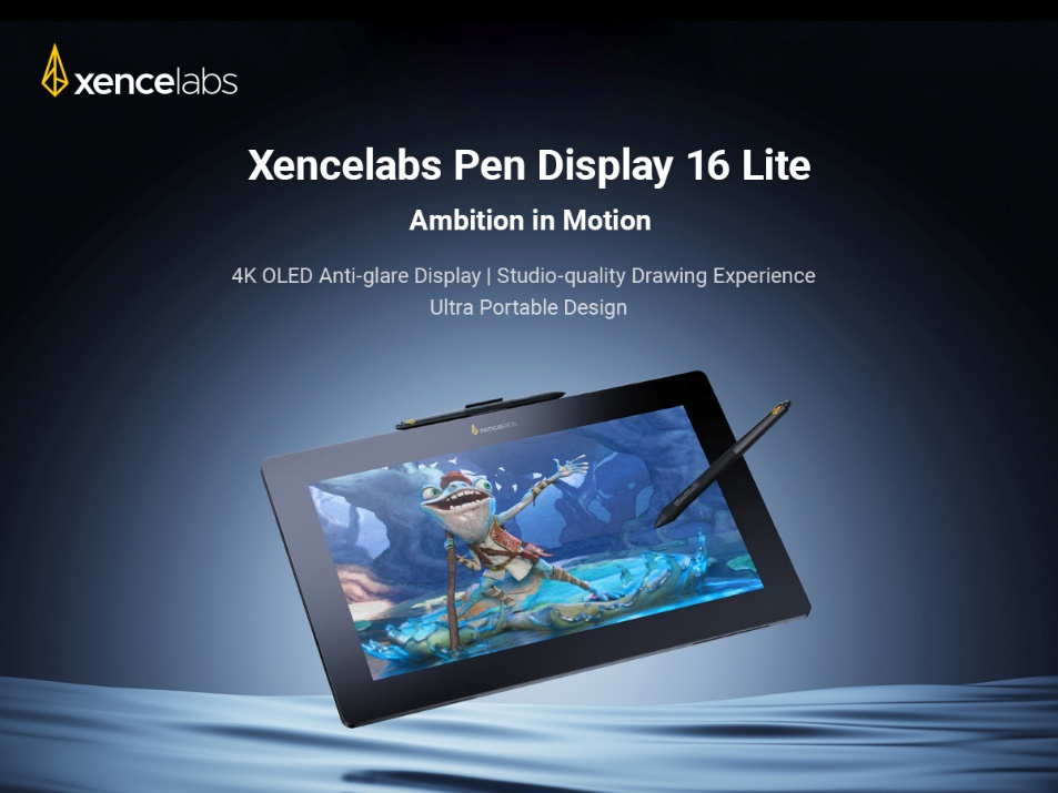 The 4K OLED Xencelabs Pen Display 16 Lite, Now Available