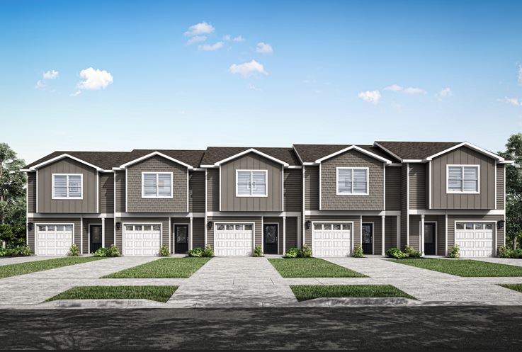 Artist rendering of the two-story Canton Townhome by LGI Homes.