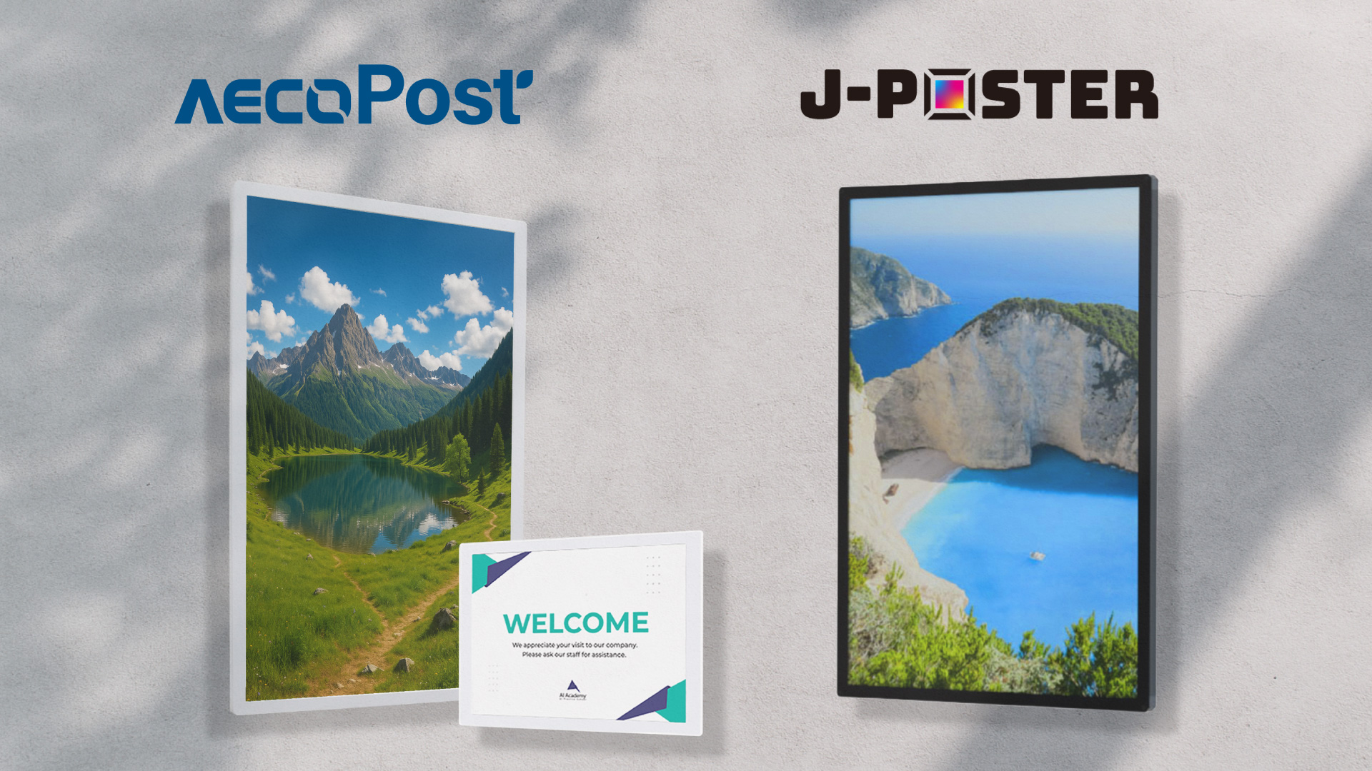 Featuring E Ink Spectra™ 6, the J-Poster and aecoPost deliver vivid color and ultra-low power performance