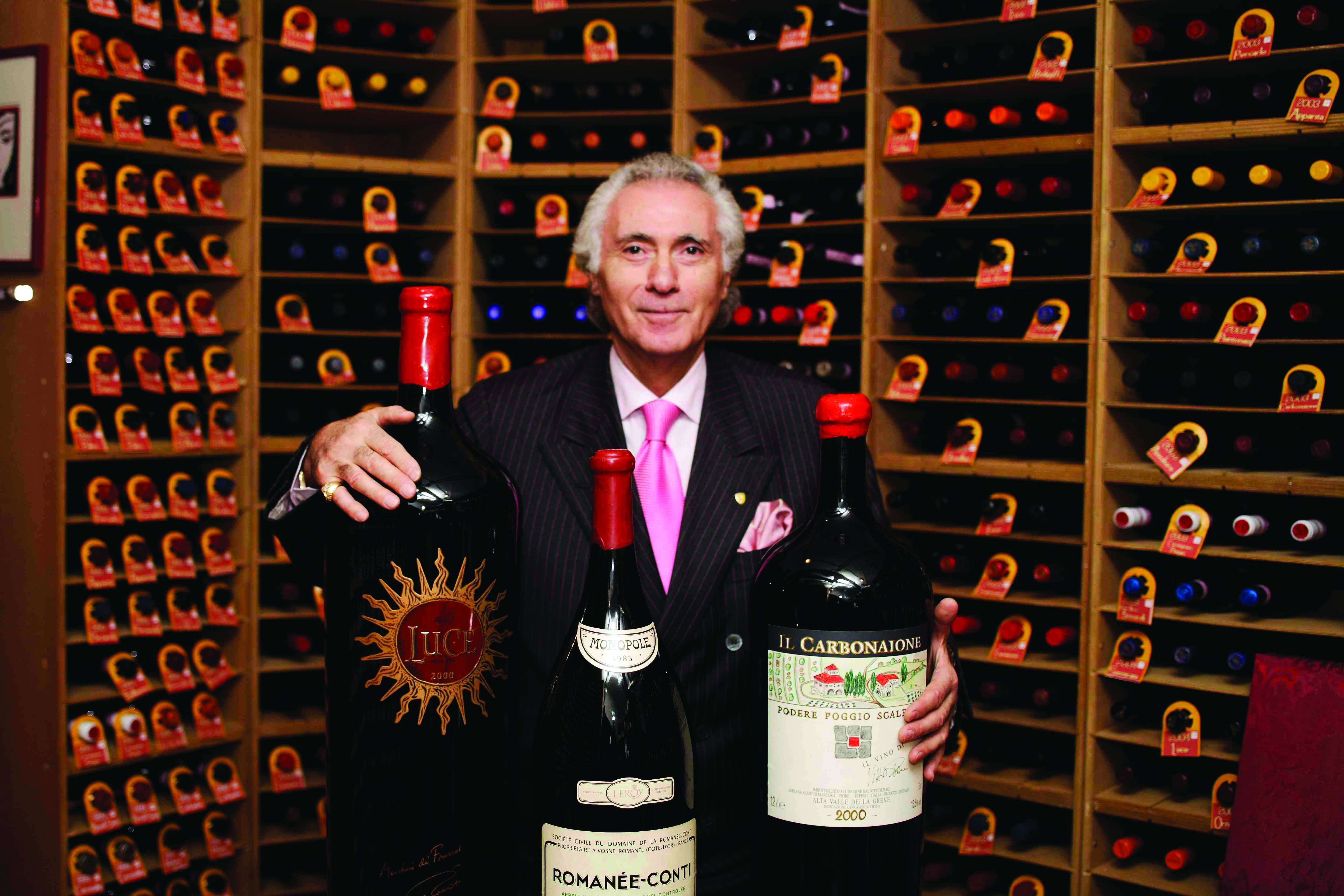 Giorgio Pinchiorri in his wine cellar