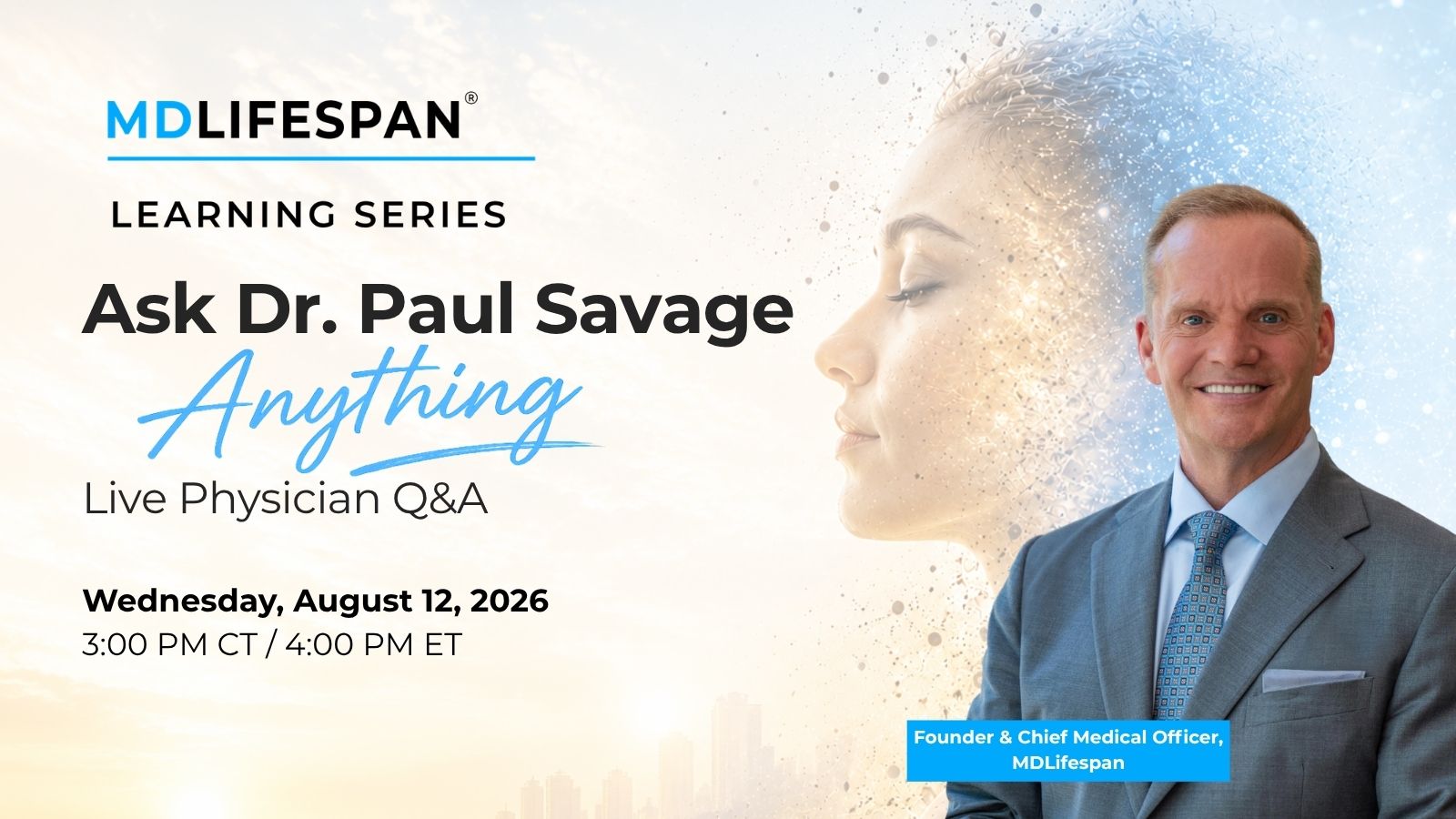 MDLifespan Launches National Physician-Led Learning Series on Environmental Toxins, Chronic Inflammation and Advanced Therapeutic Plasma Exchange (TPE)
