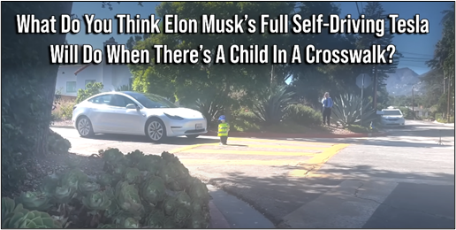 Video: Tesla Full Self-Driving will Run Down a Child Crossing the Road