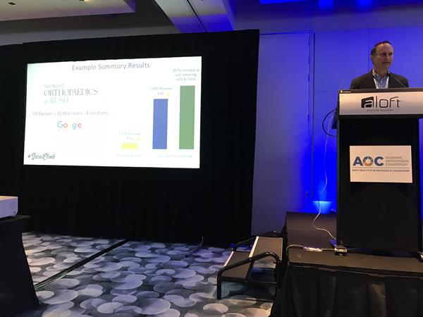 Ty Allen, SocialClimb CEO, leads a break-out session at the 2019 AOC Annual Meeting held in Boston, MA.