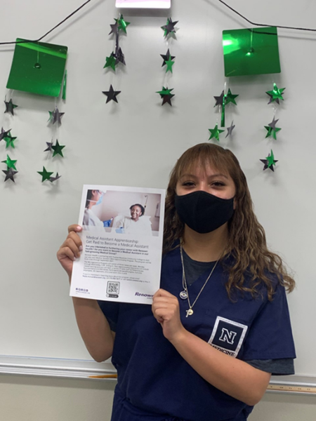 Ana Hernandez Rodriguez set to begin first ever Renown Medical Assistant apprenticeship. 