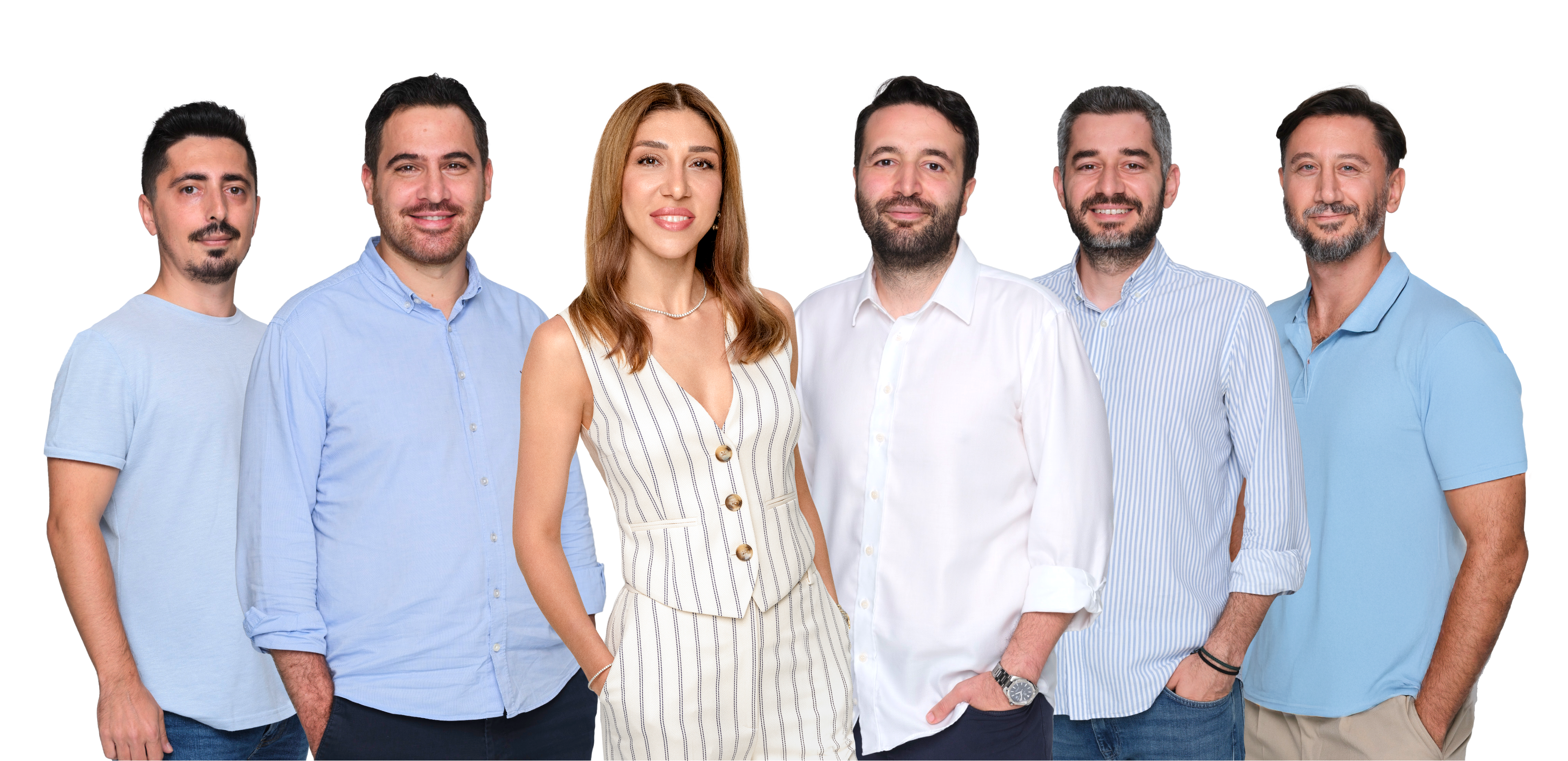 Insider Co-Founders. From L-R; Okan Yedibela, Serhat Soyuerel, Hande Cilingir, Muharrem Derinkok, Mehmet Sinan Toktay, Arda Koterin