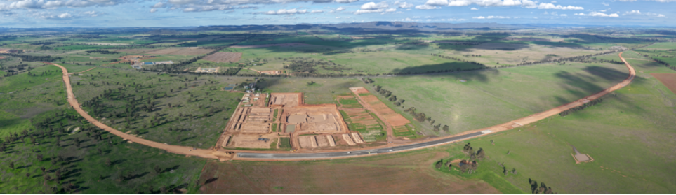 Newell Highway works looking east.