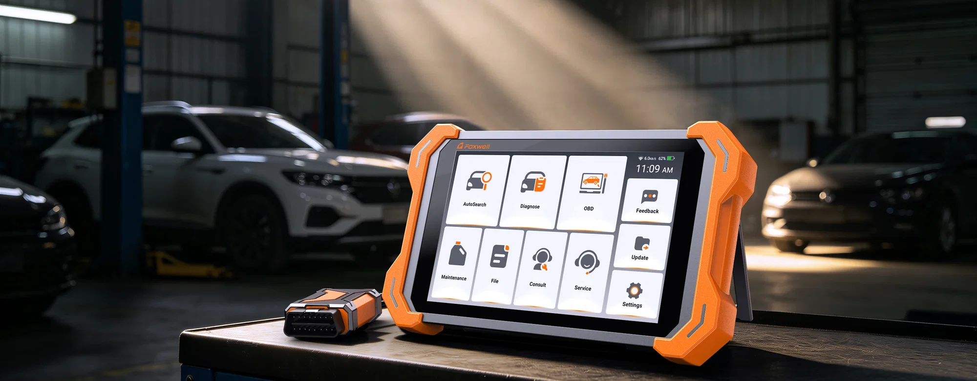 Foxwell NT919 BT supports ECU coding, active tests, and in-house vehicle diagnostics