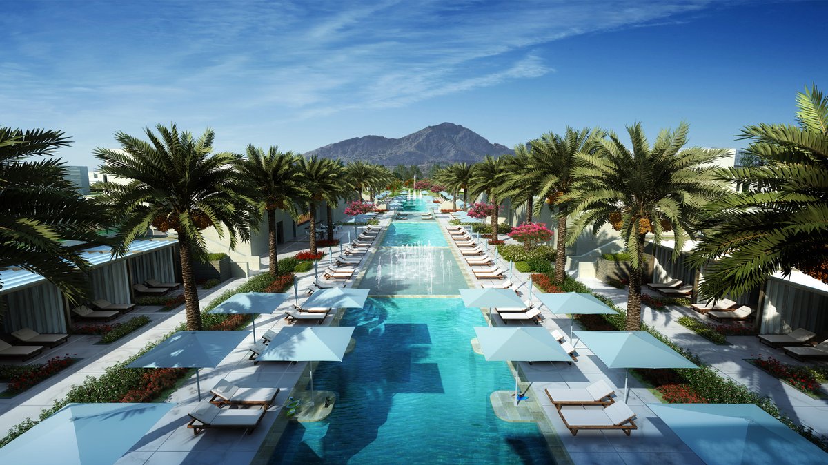 The Ritz-Carlton Resort Pool View of Camelback Mountain