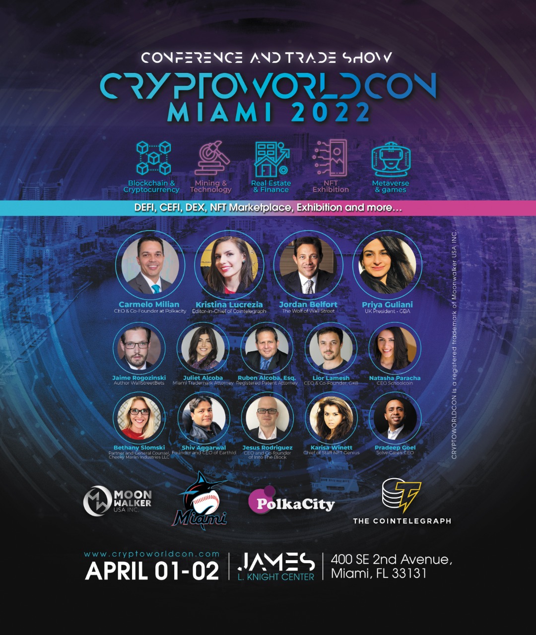 CryptoWorldCon, the Largest Conference Focused on Blockchain, Crypto, NFT, Metaverse, Bitcoin, Will Be Happening in Miami thumbnail