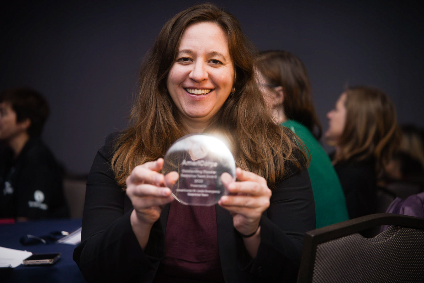 AmeriCorps member with Excellence Award