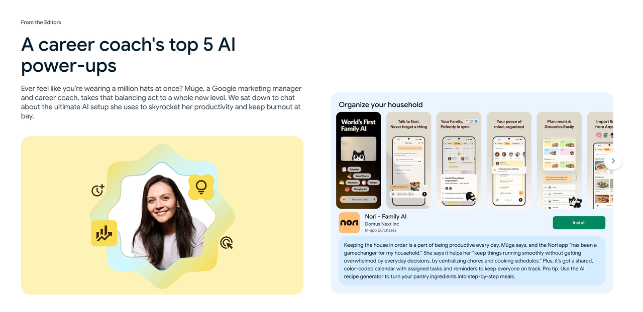Make family life easierwith AI, with Nori